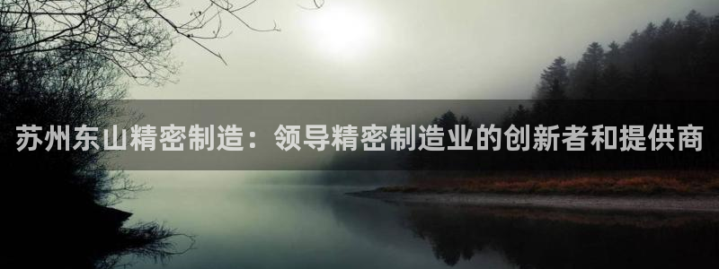 大发彩神争：苏州东山精密制造：领导精密制造业的创新者和提供商