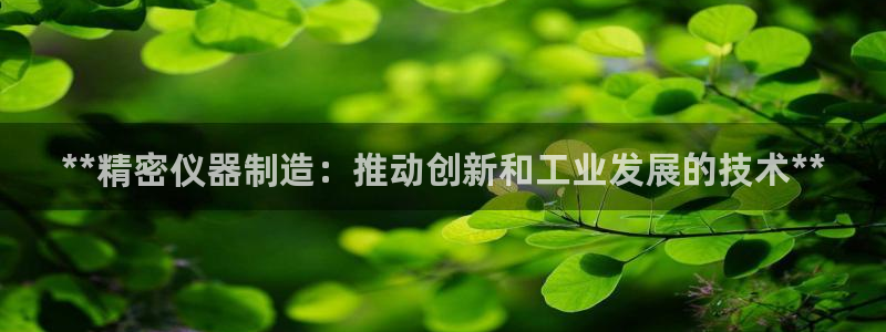 彩神8购彩-购彩大厅：**精密仪器制造：推动创新和工业发展的技术**