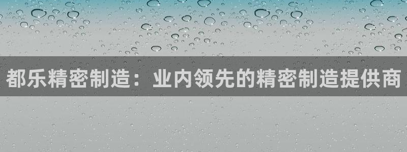 彩神v争霸有限公司：都乐精密制造：业内领先的精密制造提供商