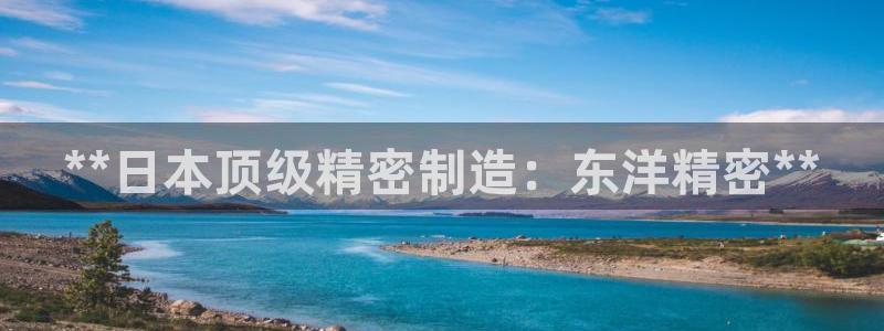 彩神v1破解器：**日本顶级精密制造：东洋精密**