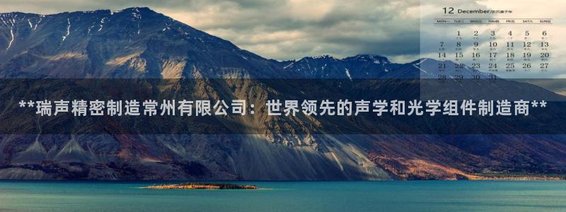 彩神8最新版下载：**瑞声精密制造常州有限公司：世界领先的声学和光学组件制造商**