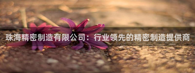 彩神8彩平台：珠海精密制造有限公司：行业领先的精密制造提供商
