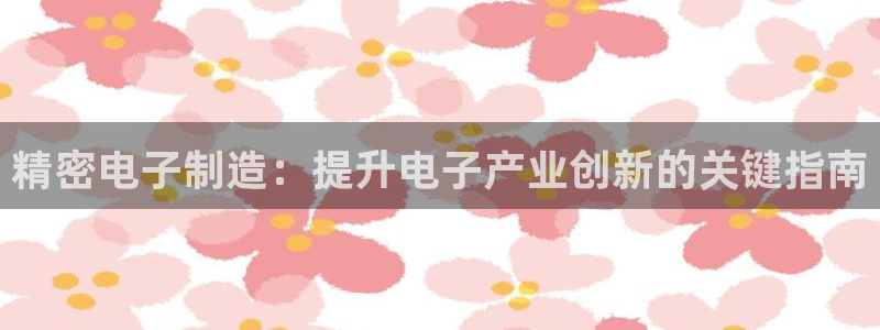 彩神赢了钱登录不上去：精密电子制造：提升电子产业创新的关键指南