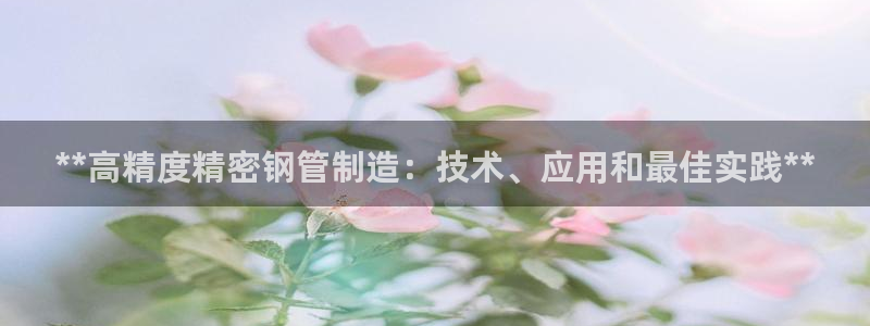 下载彩神乐发V：**高精度精密钢管制造：技术、应用和最佳实践**