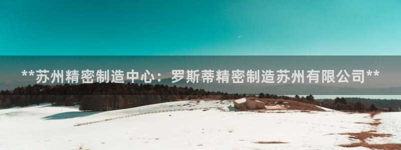 彩神到底能不能赚钱：**苏州精密制造中心：罗斯蒂精密制造苏州有限公司**