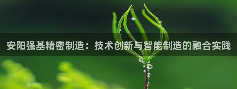 彩神团队是真的吗：安阳强基精密制造：技术创新与智能制造的融合实践