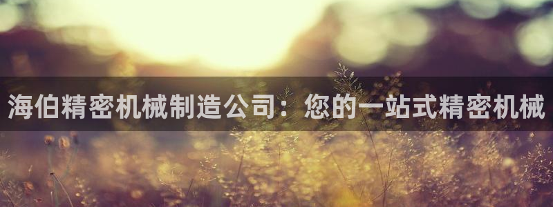 彩神v8有多久了?靠谱吗：海伯精密机械制造公司：您的一站式精密机械