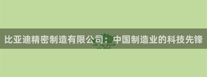 彩神购彩-购彩大厅入口：比亚迪精密制造有限公司：中国制造业的科技先锋