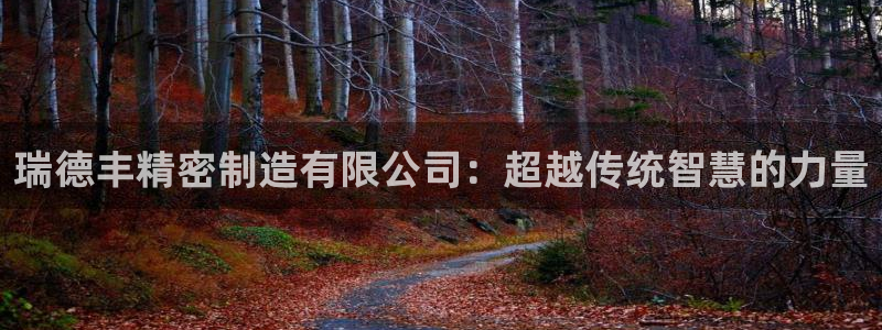 彩神v8平台正规吗知乎：瑞德丰精密制造有限公司：超越传统智慧的力量