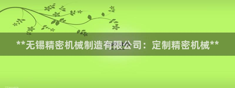彩神通官网下载：**无锡精密机械制造有限公司：定制精密机械**