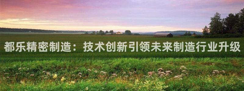 彩神v8有多久了?靠谱吗：都乐精密制造：技术创新引领未来制造行业升级